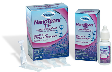 NanoTears® TF Clear Emollient Lubricant Gel Drops is a unique innovation in Dry Eye Therapy. NanoTears® TF Clear Emollient Lubricant Gel Drops is a unique innovation in Dry Eye Therapy.